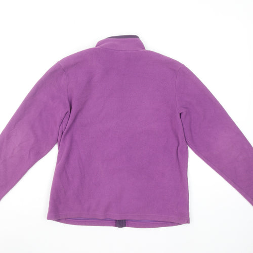 Quechua Girls Purple Fleece Full Zip Outdoor Jacket Size 12 Years