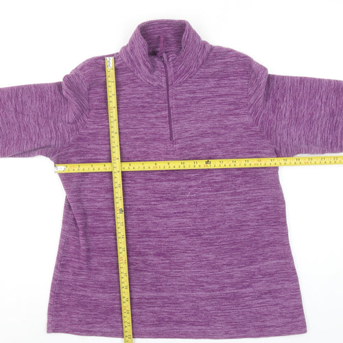 Mountain Warehouse Womens Purple 1/4 Zip Pullover Fleece UK 10