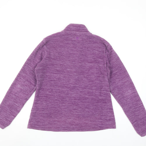 Mountain Warehouse Womens Purple 1/4 Zip Pullover Fleece UK 10