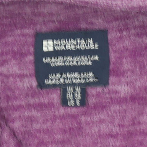 Mountain Warehouse Womens Purple 1/4 Zip Pullover Fleece UK 10