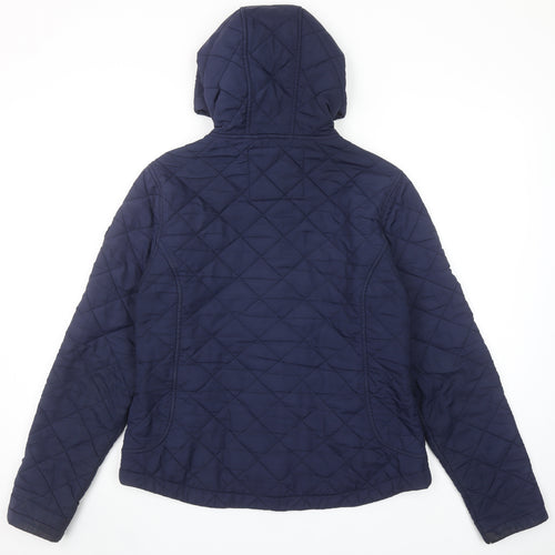 Tog Twenty Four Womens Navy Quilted Hooded Jacket Size 12-14
