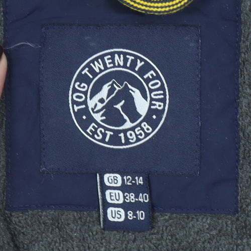 Tog Twenty Four Womens Navy Quilted Hooded Jacket Size 12-14