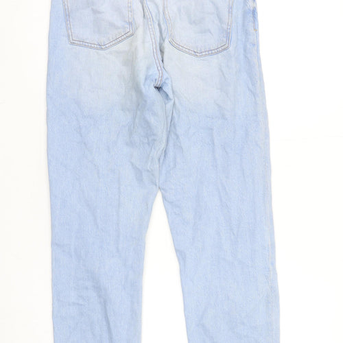 ZARA Women Blue Mom Jeans Size 10 High Rise Relaxed Fit Denim