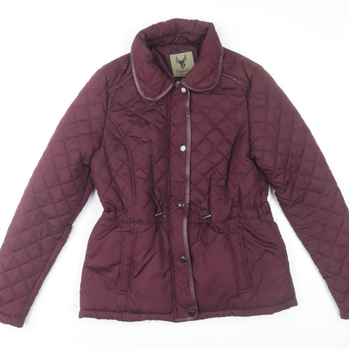 Originals Womens Purple Quilted Jacket Size 10 Lined Winter Coat