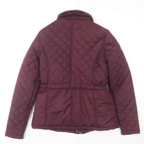 Originals Womens Purple Quilted Jacket Size 10 Lined Winter Coat