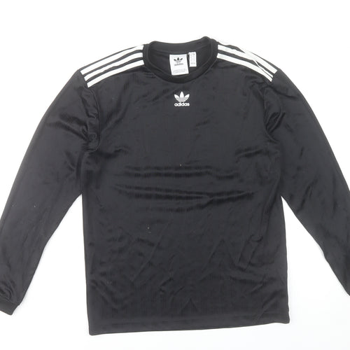 Adidas Men's Black Long Sleeve Crew Neck Sports Top Size S