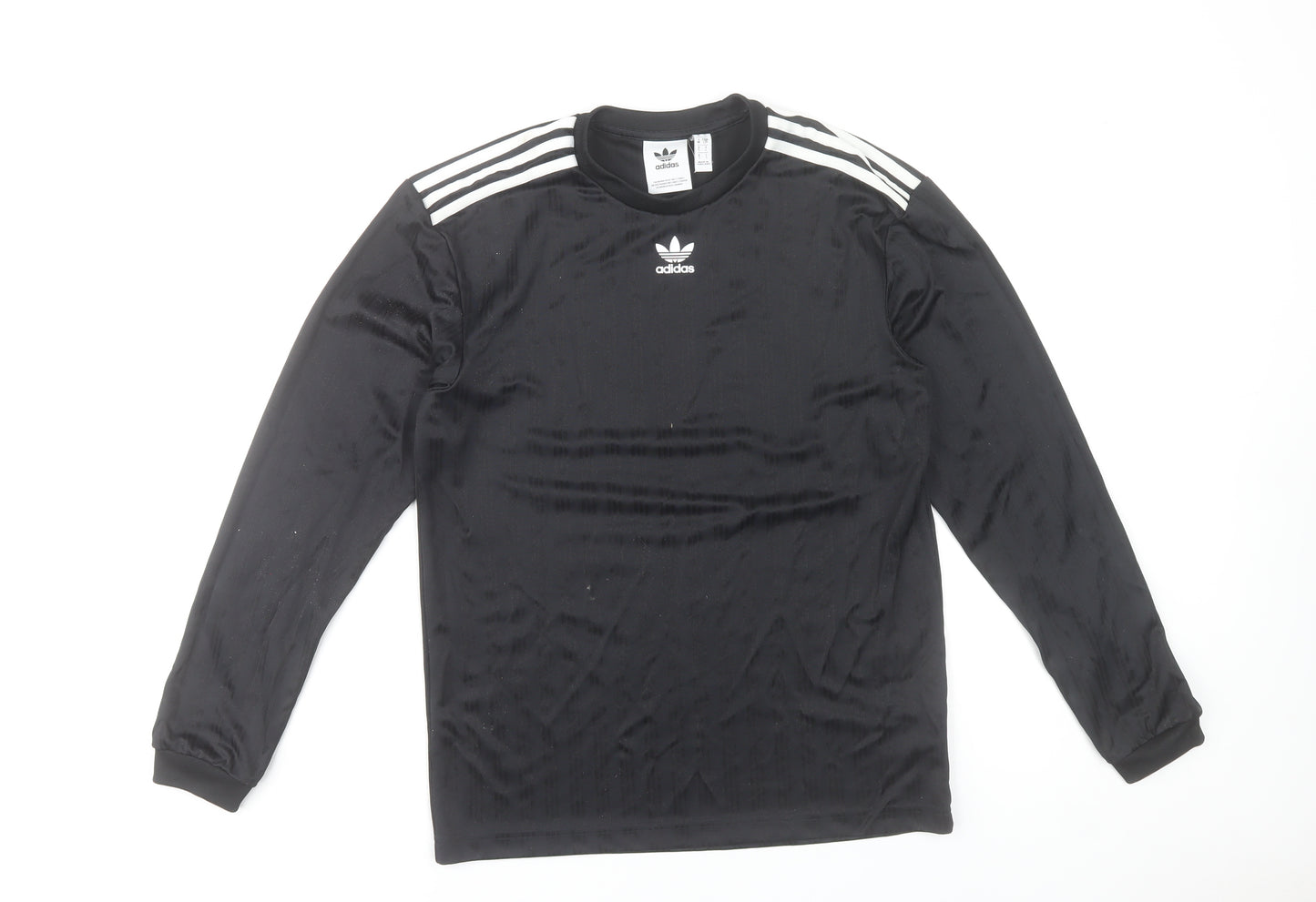 Adidas Men's Black Long Sleeve Crew Neck Sports Top Size S