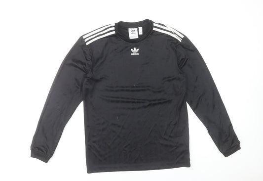 Adidas Men's Black Long Sleeve Crew Neck Sports Top Size S