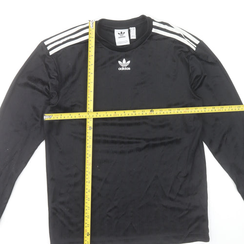 Adidas Men's Black Long Sleeve Crew Neck Sports Top Size S