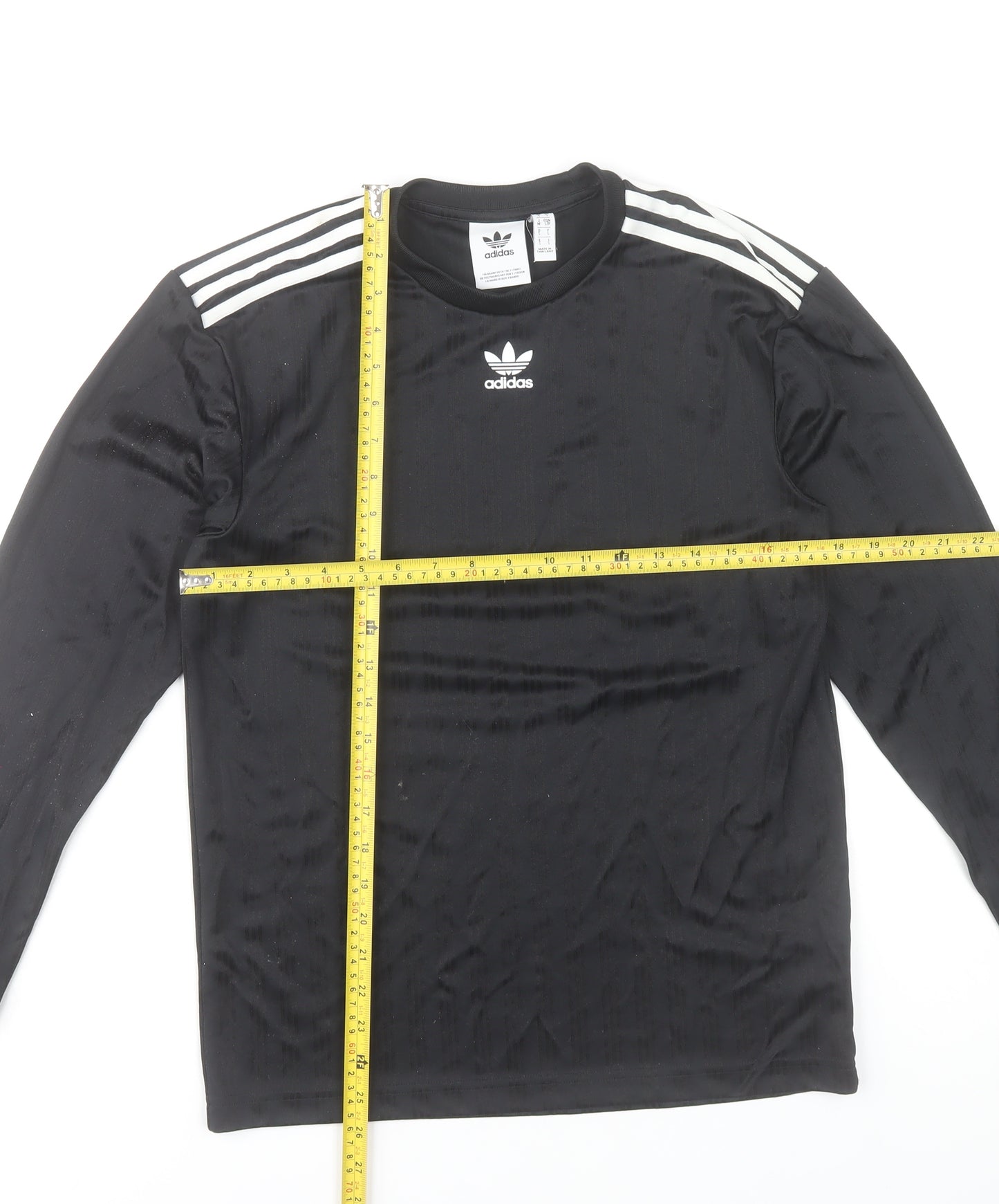 Adidas Men's Black Long Sleeve Crew Neck Sports Top Size S