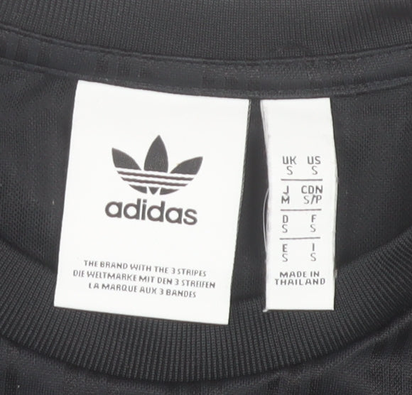 Adidas Men's Black Long Sleeve Crew Neck Sports Top Size S