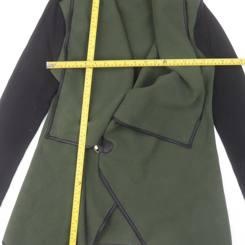 Apricot Women’s Green Coatigan S Basic Open Front Mid Length Jacket