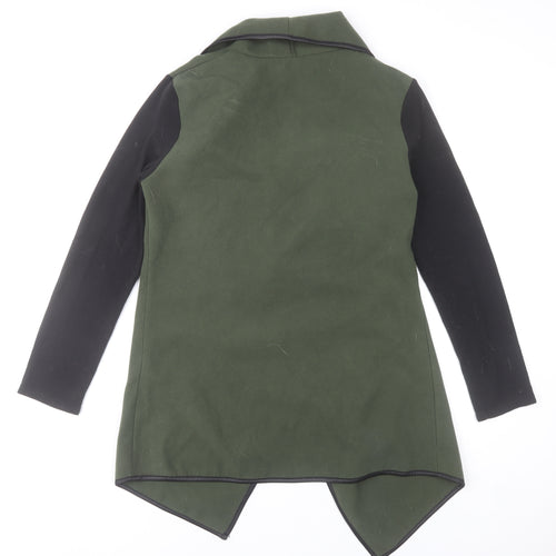 Apricot Women’s Green Coatigan S Basic Open Front Mid Length Jacket