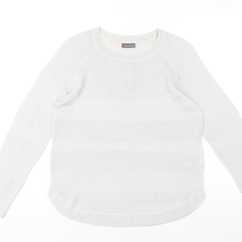 Street One Women’s White Crew Neck Knit Jumper Size 10