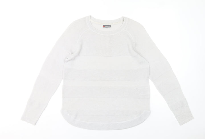 Street One Women’s White Crew Neck Knit Jumper Size 10