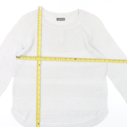 Street One Women’s White Crew Neck Knit Jumper Size 10