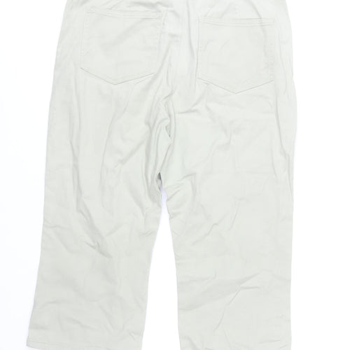 Coldwater Creek Women's Beige Cotton Capri Trousers Size 10 Petites