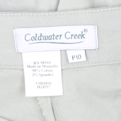 Coldwater Creek Women's Beige Cotton Capri Trousers Size 10 Petites