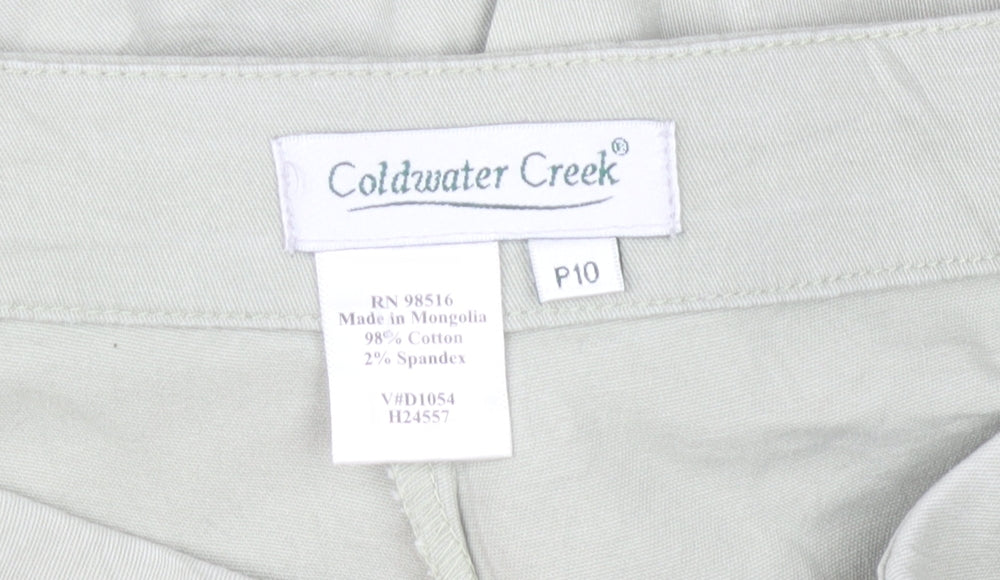 Coldwater Creek Women's Beige Cotton Capri Trousers Size 10 Petites