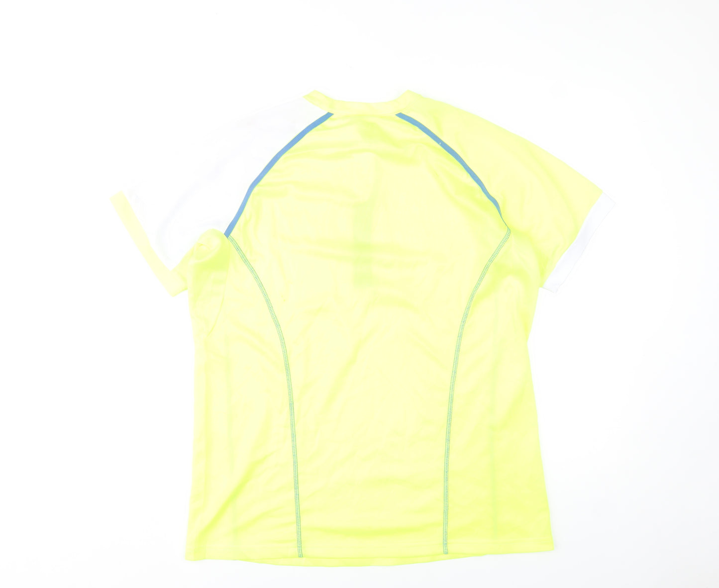 ARSUXEO Men's Yellow XL Short Sleeve Quick Dry 1/4 Zip Running Top