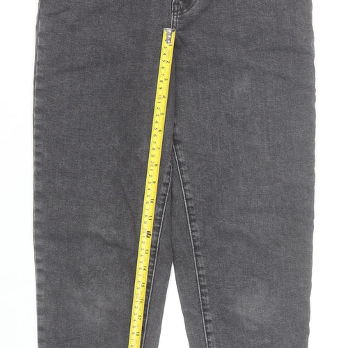 Levi's Women's Grey High Waisted Tapered Slim Jeans Size 28
