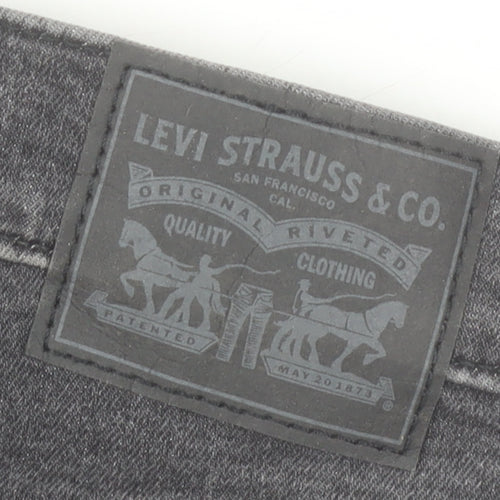 Levi's Women's Grey High Waisted Tapered Slim Jeans Size 28