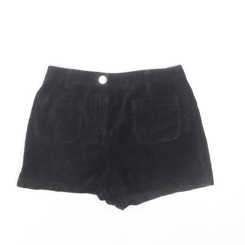 Dior Women's Black XS High Waist Corduroy Shorts 100% Cotton