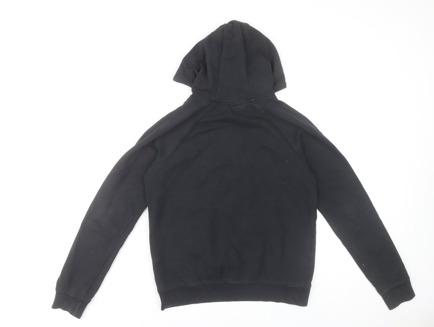 Nike Boys Black Pullover Hoodie XS Graphic Logo Cotton Blend