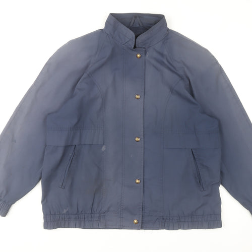 C&A Mens Blue 40 Regular Basic Jacket Polyester Cotton Casual
