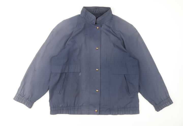 C&A Mens Blue 40 Regular Basic Jacket Polyester Cotton Casual