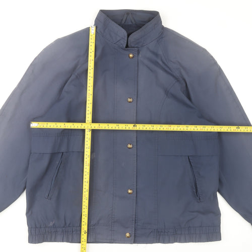C&A Mens Blue 40 Regular Basic Jacket Polyester Cotton Casual