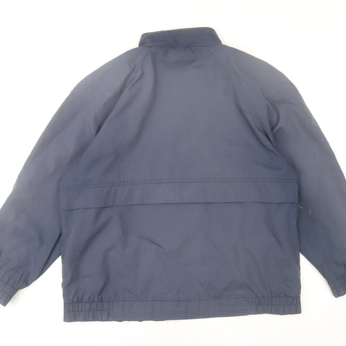 C&A Mens Blue 40 Regular Basic Jacket Polyester Cotton Casual