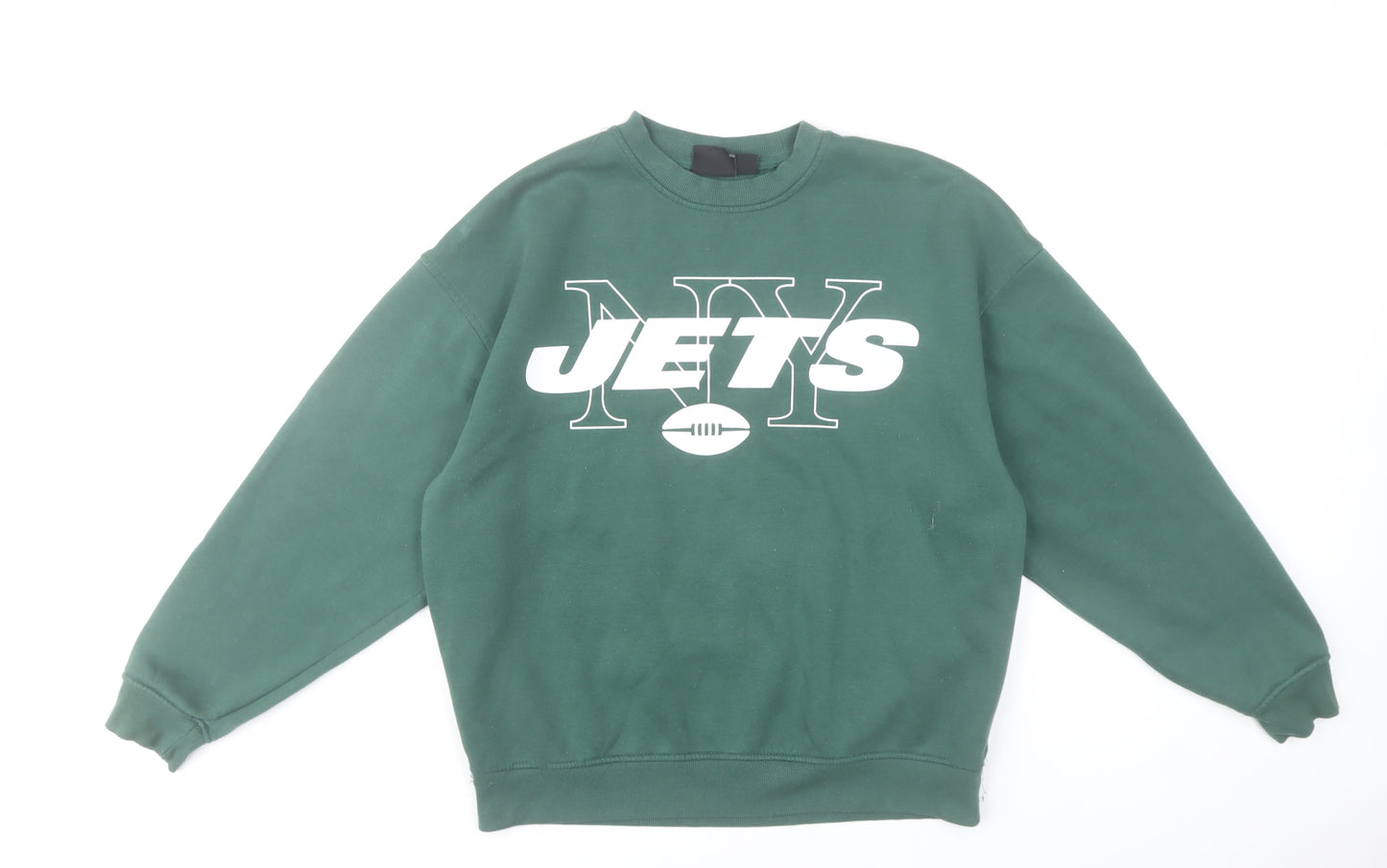 Primark NFL NY Jets Green Sweatshirt 2XS Women Cotton Blend Pullover