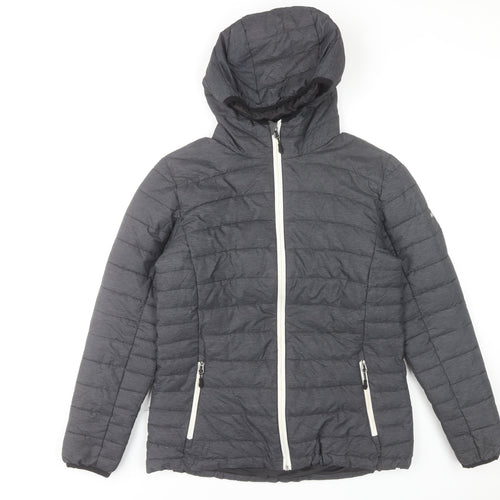 The Athlete's Foot Women's Grey Hooded Puffer Jacket Size M