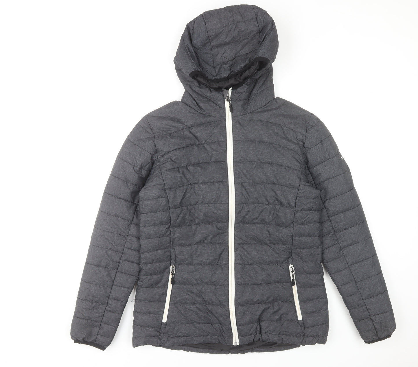 The Athlete's Foot Women's Grey Hooded Puffer Jacket Size M