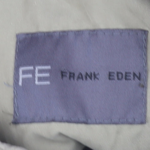 Frank Eden Men's Beige 38R Mid-Length Button Jacket