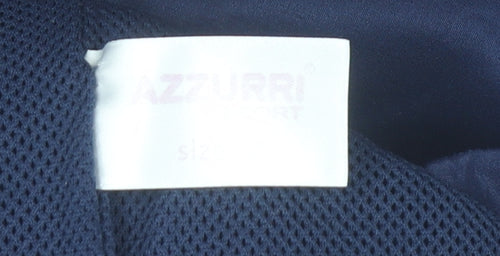 Azzurri Sport Men's Blue Hooded Windbreaker Jacket Size M