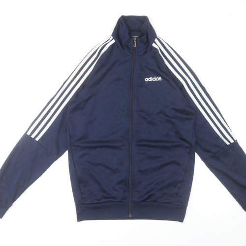 Adidas Men Blue Full Zip Track Jacket Size S Sportswear