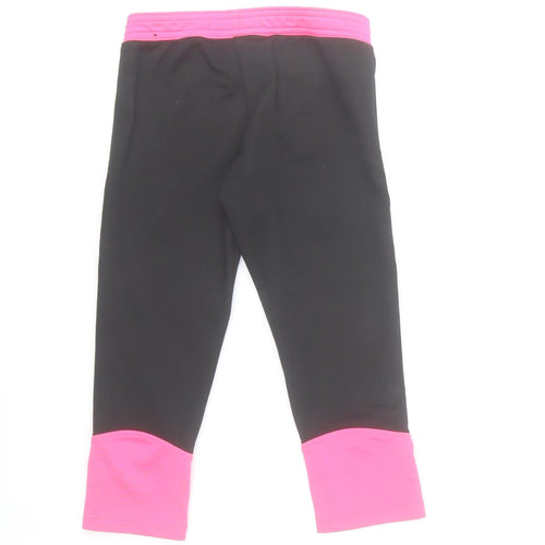 Domyos Girls Black & Pink Cropped Activewear Leggings 8 Years