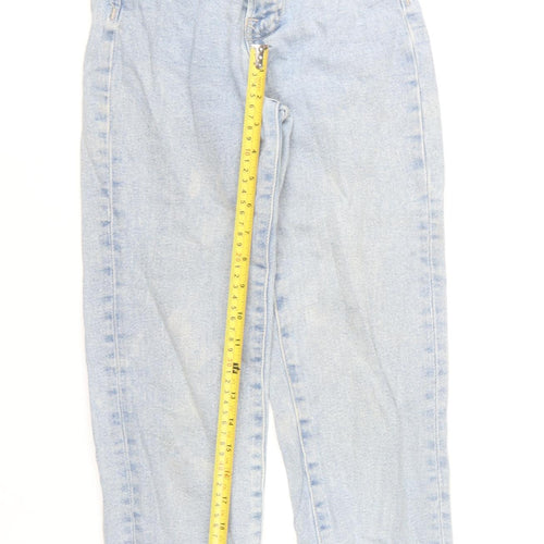 Stradivarius Womens Blue Mom Slim High Rise Jeans Size 4