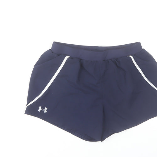 Under Armour Womens Navy HeatGear Athletic Shorts - Small