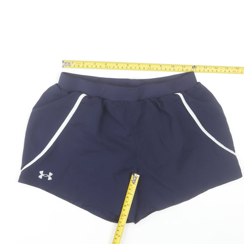 Under Armour Womens Navy HeatGear Athletic Shorts - Small