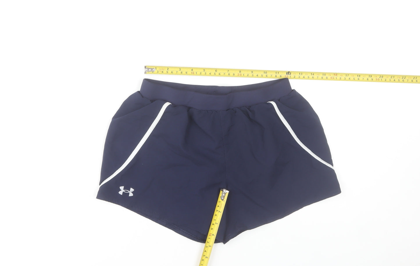 Under Armour Womens Navy HeatGear Athletic Shorts - Small