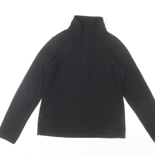 Mountain Warehouse Women’s Black Fleece 1/2 Zip Pullover Sweatshirt S