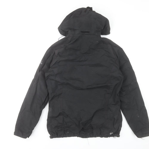 Regatta Womens Black Waterproof Hooded Rain Jacket UK 10