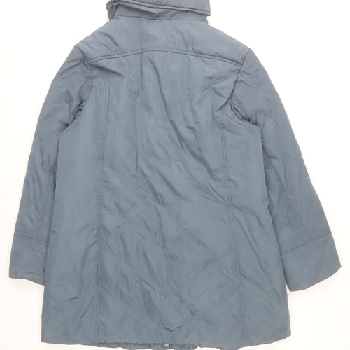 Windsmoor Women's Blue Mid-Length Puffer Coat Size L Winter Casual