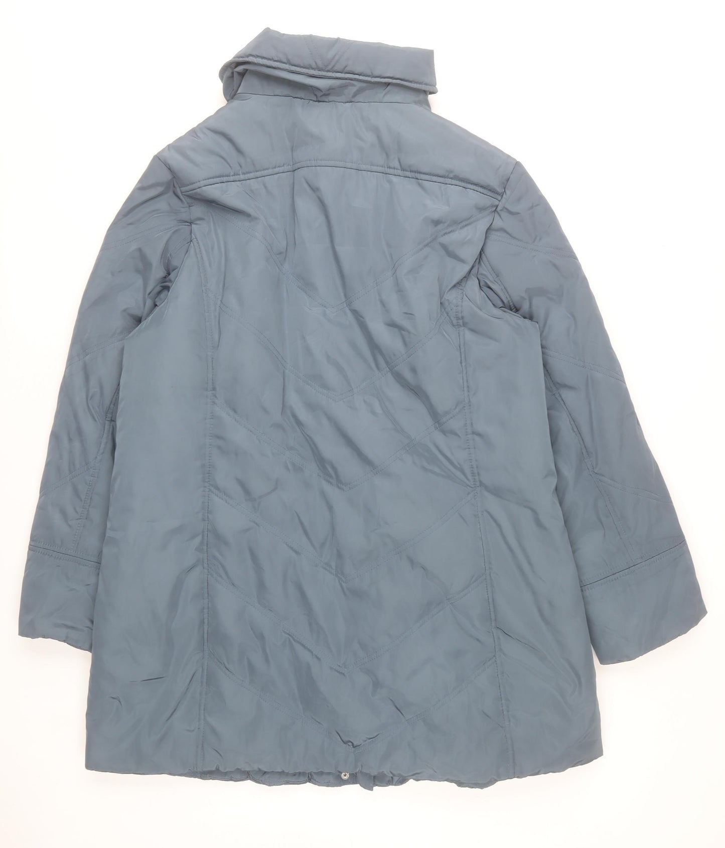Windsmoor Women's Blue Mid-Length Puffer Coat Size L Winter Casual