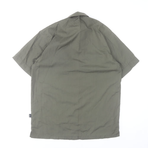 Jack & Jones Men’s Green Short Sleeve Button-Up Casual Shirt Size S