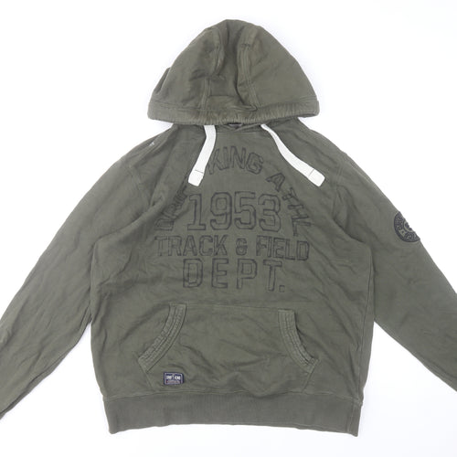 Drift King Men's Green Pullover Hoodie L Regular Fit Track & Field