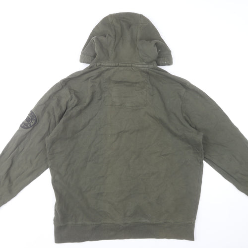 Drift King Men's Green Pullover Hoodie L Regular Fit Track & Field